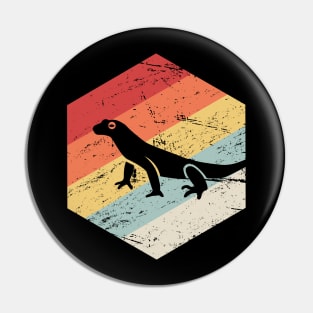 Retro Vintage Lizard Salamander Icon Pin