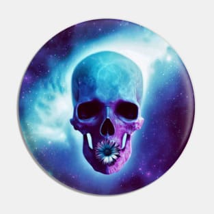 Galactic Daisy Skull Pin