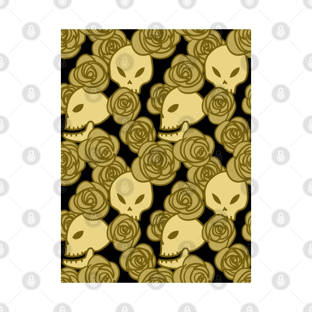 Skulls and Roses (Gold) by inatorinator