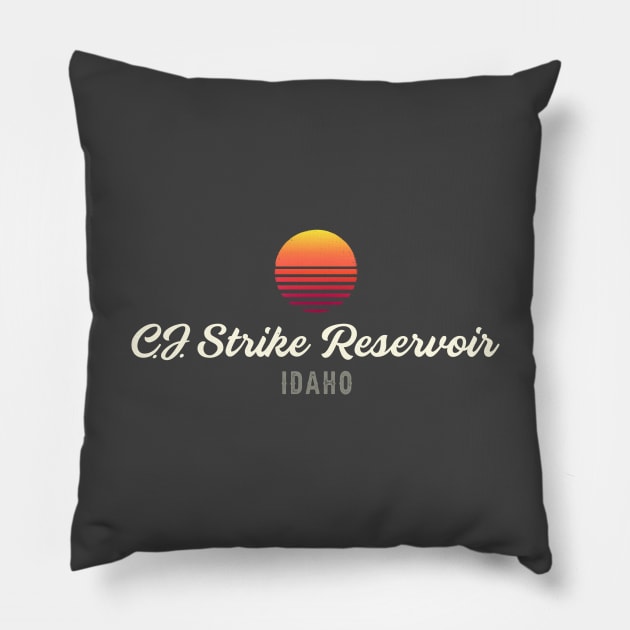 CJ Strike Reservoir,IDAHO Bass Fishing Pillow by Silo Co.