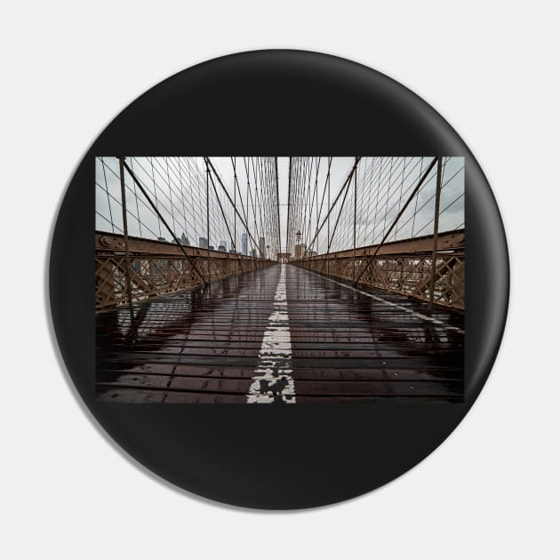 Rainy Day on the Brooklyn Bridge Brooklyn New York Cables Pin by WayneOxfordPh