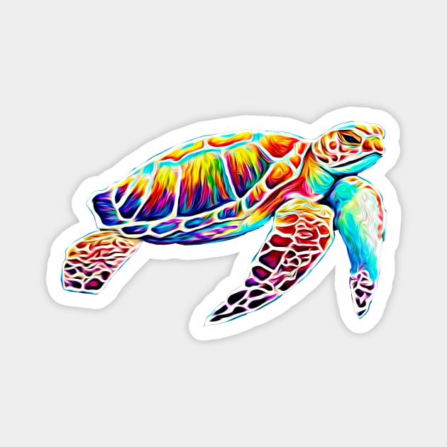 Sea Turtle Magnet by RockettGraph1cs