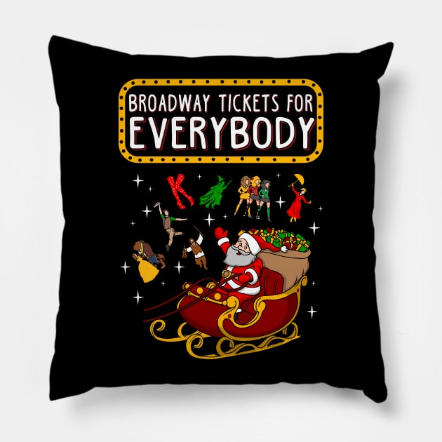 Broadway Ugly Christmas Sweater Pillow by KsuAnn