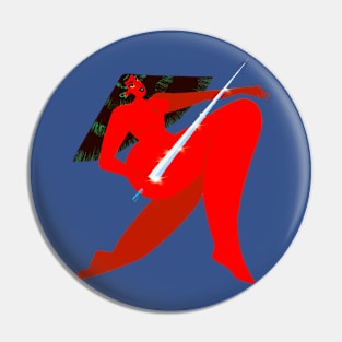 Red Warrior Pin