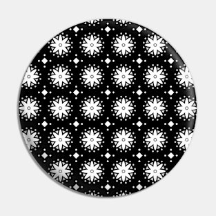 black and white flower pattern Pin