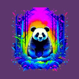 Panda Bear in Bamboo Forest T-Shirt