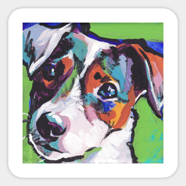 Jack Russell Terrier Dog Bright Colorful Pop Dog Art Jack