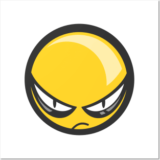 Cartoon Yellow Smiley Face Emoji Emoticon Surrendering in Fear Posters, Art  Prints by - Interior Wall Decor #1413892