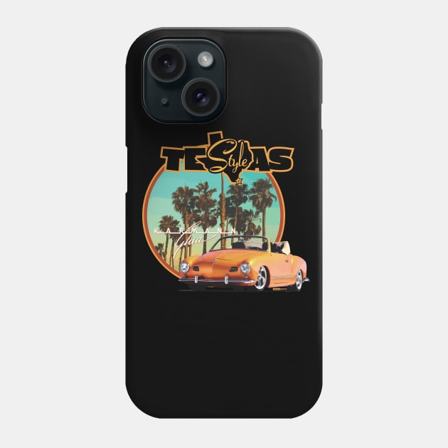 Texas-Style Karmann Ghia beach scene Orange Phone Case by CamcoGraphics