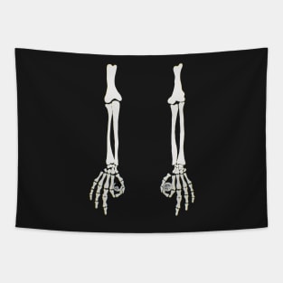 Hand Bones Suspenders With Moon Tapestry