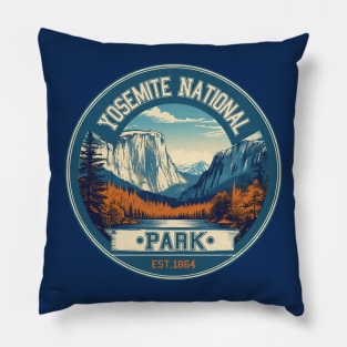 Yosemite National Park Retro Pillow