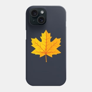 Yellow Autumn Maple Leaf Phone Case