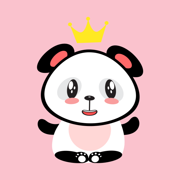 panda king kawaii style by Abdydesigns