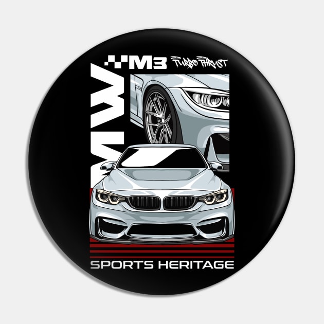 M3 F80 Sports Heritage Pin by Harrisaputra