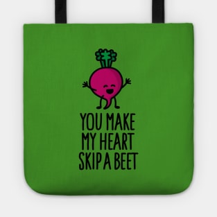 You make my heart skip a beet - funny beetroot Valentine's day Tote