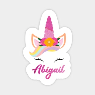 Name abigail unicorn lover Magnet