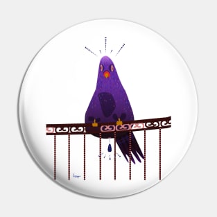 Surprised Pigeon Pin