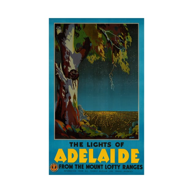 Vintage Travel Poster The Lights of Adelaide Australia by vintagetreasure