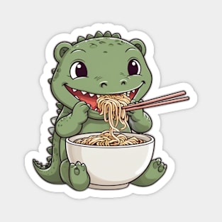 Crocodile Eat Ramen Magnet