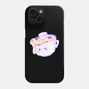 Kawaii Hot Chocolate & Marshmallows in Teacup Phone Case