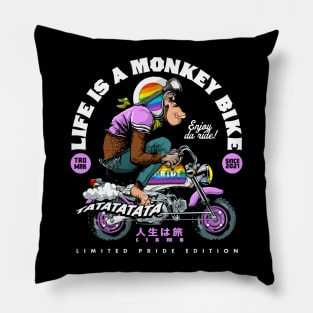 Pride Monkey Bike Edition Pillow