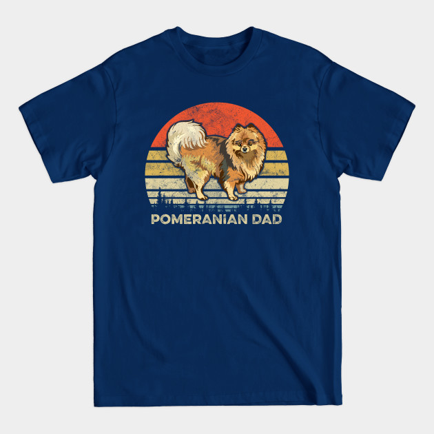 Disover Mens Best Pomeranian Dad Ever Retro Vintage Dog Dad Father’s Day - Mens Best Pomeranian Dad Ever Retro Vin - T-Shirt