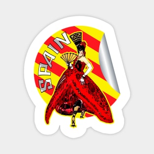 Spain woman dancing flamenco Magnet