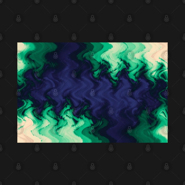 The abyss, blue and green abstract deep underwater print by KINKDesign