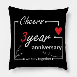 3 Year Anniversary (L) Pillow