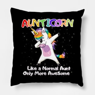 Aunticorn Shirt Like a Normal Aunt Only More Awesome Pillow