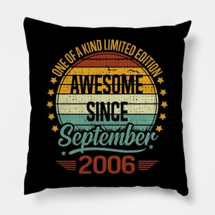 16 Year Old 16th Birthday Design for September 2006 born Limited Edition Legend BDay Gift Pillow