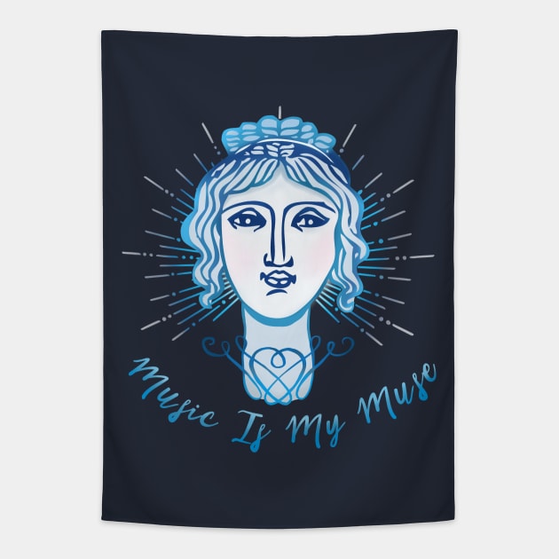 Music is My Muse Tapestry by LittleBunnySunshine