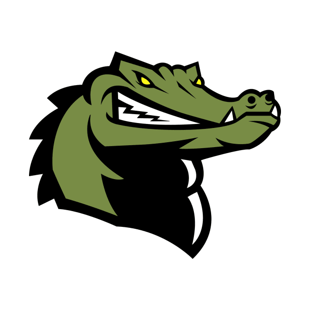 Angry Crocodile Face Logo by AnotherOne