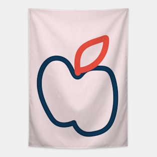 Apple Minimal Lines, Nursery Decor Tapestry