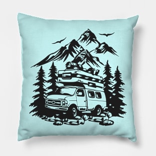 Camping Adventure - Wanderlust - Travel Lover Pillow