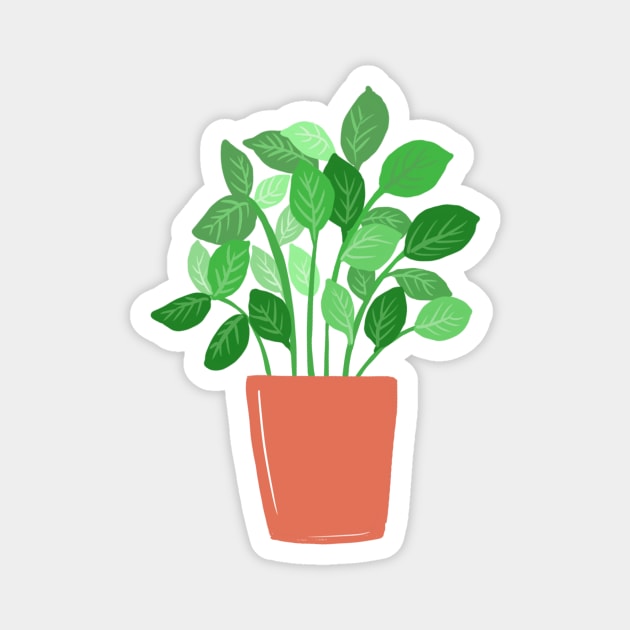 Herb Garden/Basil Leaf Plant Magnet by CorgiButtDance