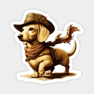 English Cream Dachshund Adventurer Magnet