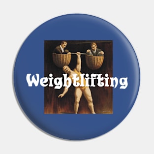 Weightlifting Old School Pin