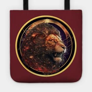 Mystic Universe Space Lion Leo Zodiac Sign Tote