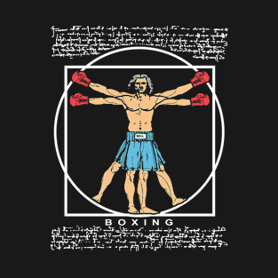 Da Vinci Vitruvian Man Boxing T-Shirt