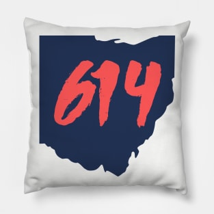 Columbus Ohio 614 Area Code Pillow