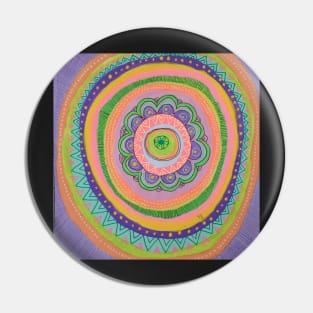 Colour burst Mandala Pin