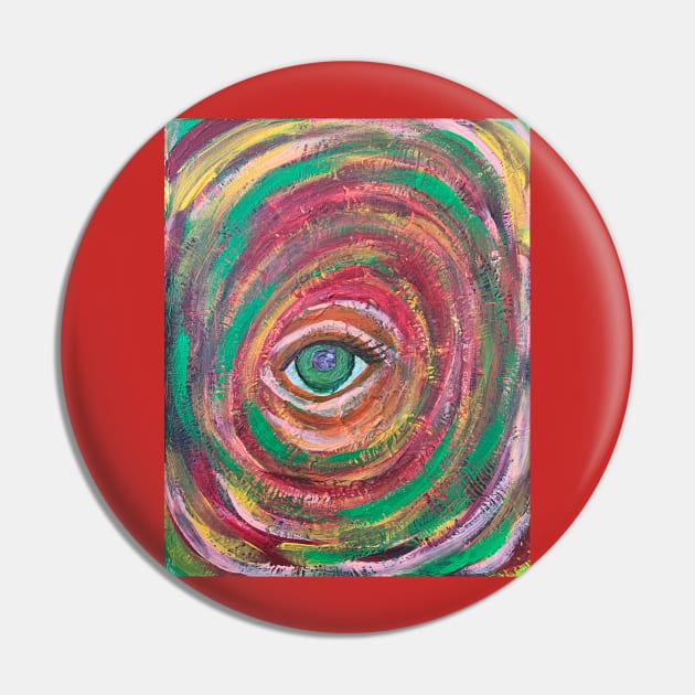 Abstract Eye Pin by LuvbuzzArt