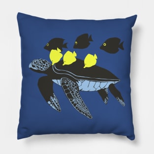 Hawaiian Sea Turtle & Fish Pillow