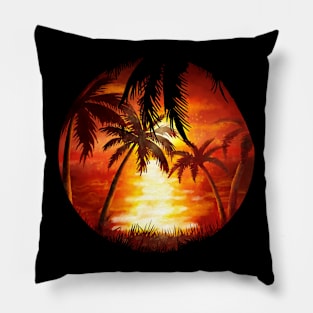 Palm Beach Sunset Pillow