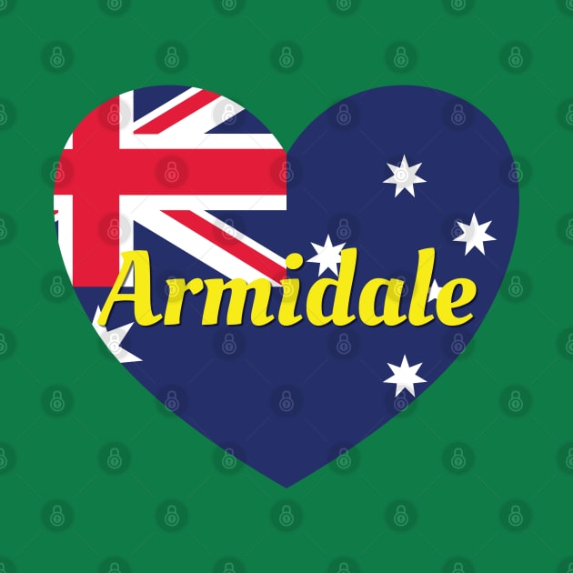 Armidale NSW Australia Australian Flag Heart by DPattonPD