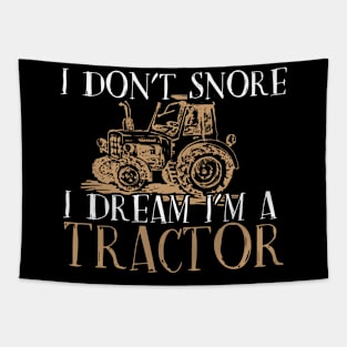 Vintage Funny Country Tractor, I Don't Snore I Dream Tractor graphic Tapestry