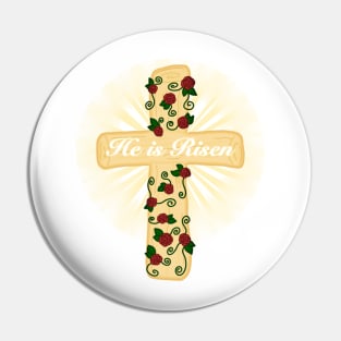 He is Risen (Large Print) Pin