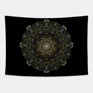 Deep Thoughts Forest-Themed Mandala Tapestry