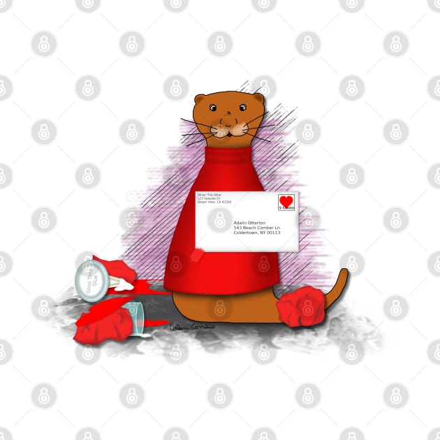 Oliver The Otter Makes a Valentine by ButterflyInTheAttic